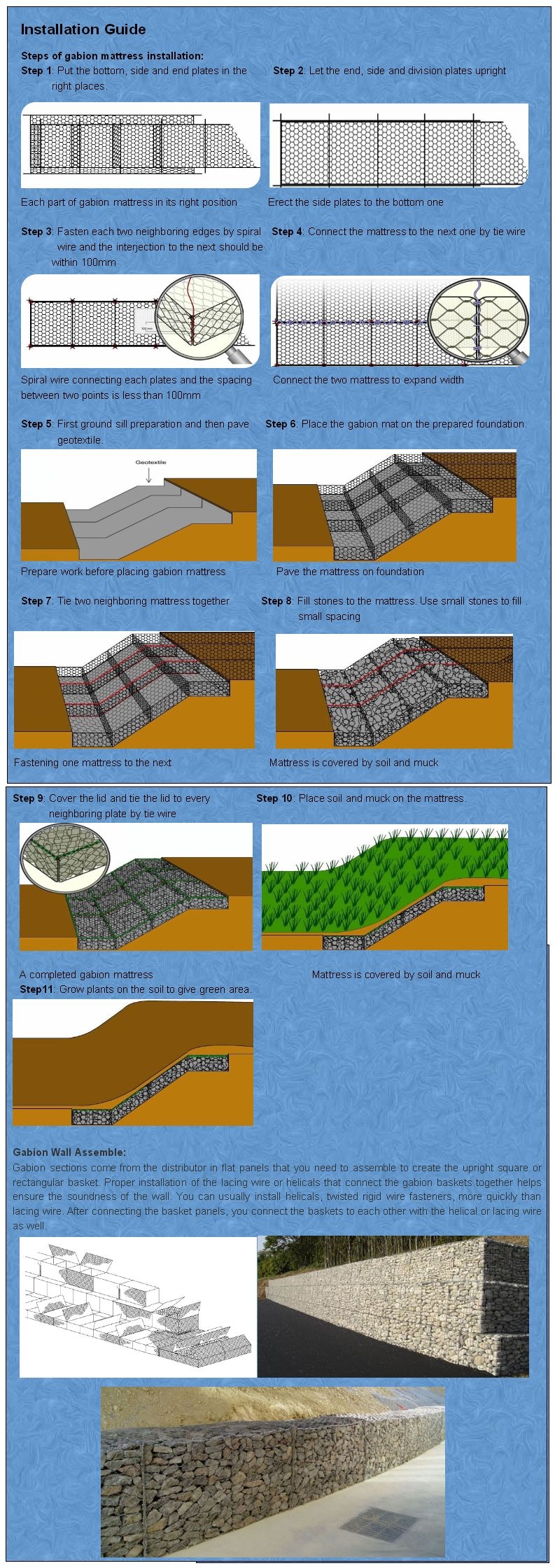 Gabion box and gabion mattress installation guide how to install the